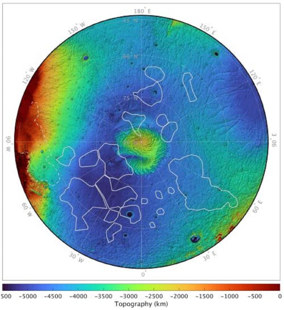 Mars de mystérieuses structures découvertes sous les vestiges d un océan disparu de la planète