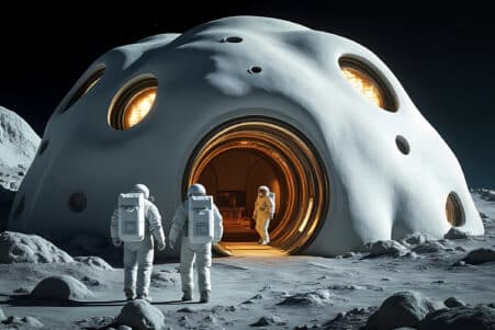 nasa construire habitats lunaires champignons regolithe couv