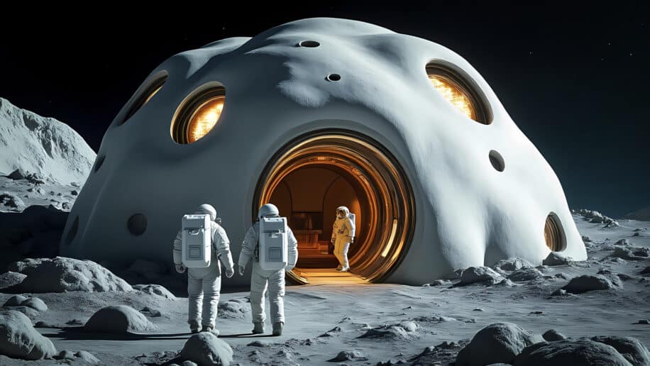 nasa construire habitats lunaires champignons regolithe couv