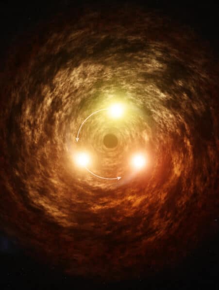 trou noir galaxie infrarouge moyen