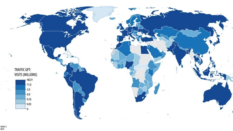 utilisation IA monde