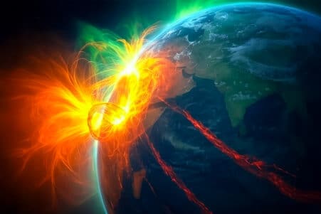 deux nouvelles ceintures radiation decouvertes autour terre apres eruption solaire extreme mai 2024 couv