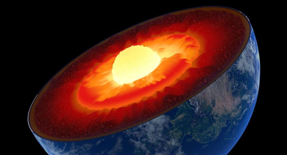 noyau interne terre change forme