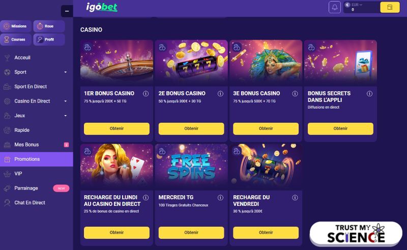 Igobet MGA casino en ligne bonus