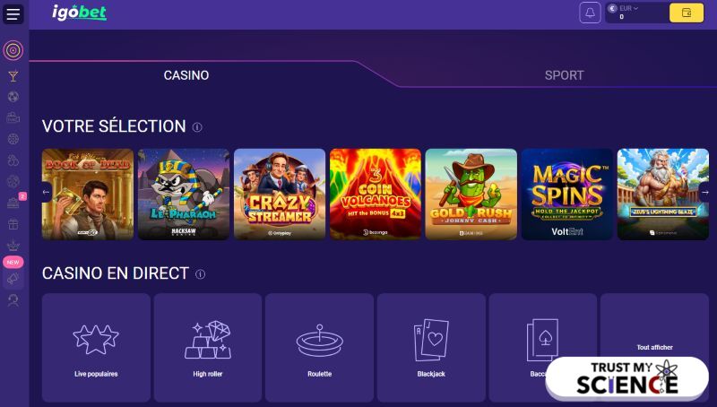 Igobet MGA casino en ligne jeux