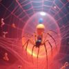 araignee crispr soie rouge