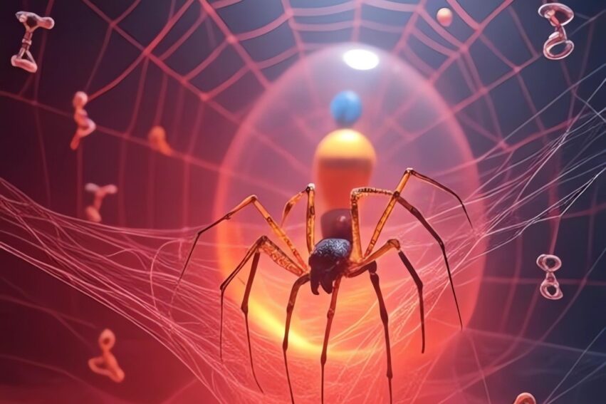araignee crispr soie rouge