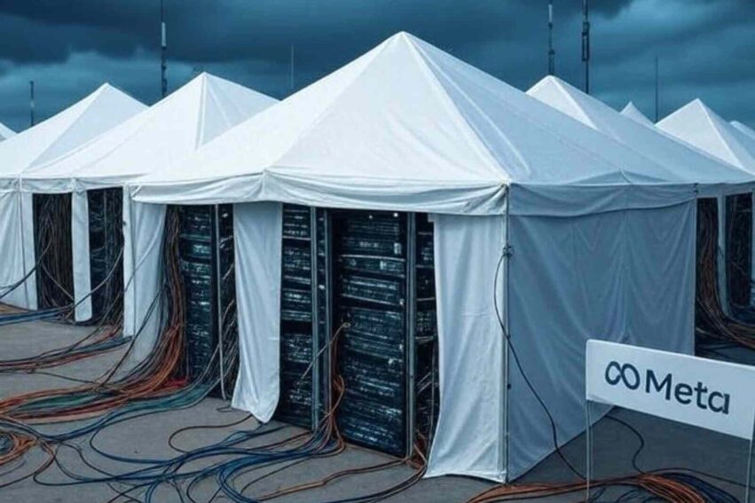 meta centre données tentes