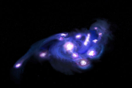 raisins cosmiques galaxie primitive